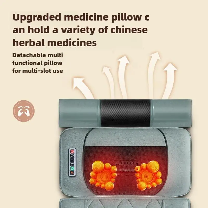 Electric Full Body Massage Mattress With Heating Hand Control Shoulder Neck Waist Airbag Back Kneading vibration Massage Cushion - Image 3