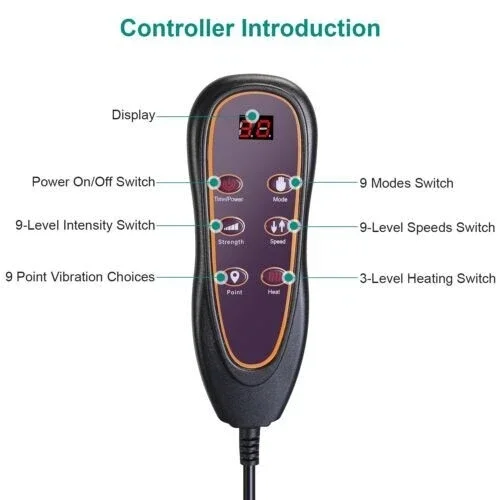 Electric Massage Mat Multifunctional Full Body Massager With Heating Kneading Vibrating Neck Back Relaxation Home Massage Pad - Image 6