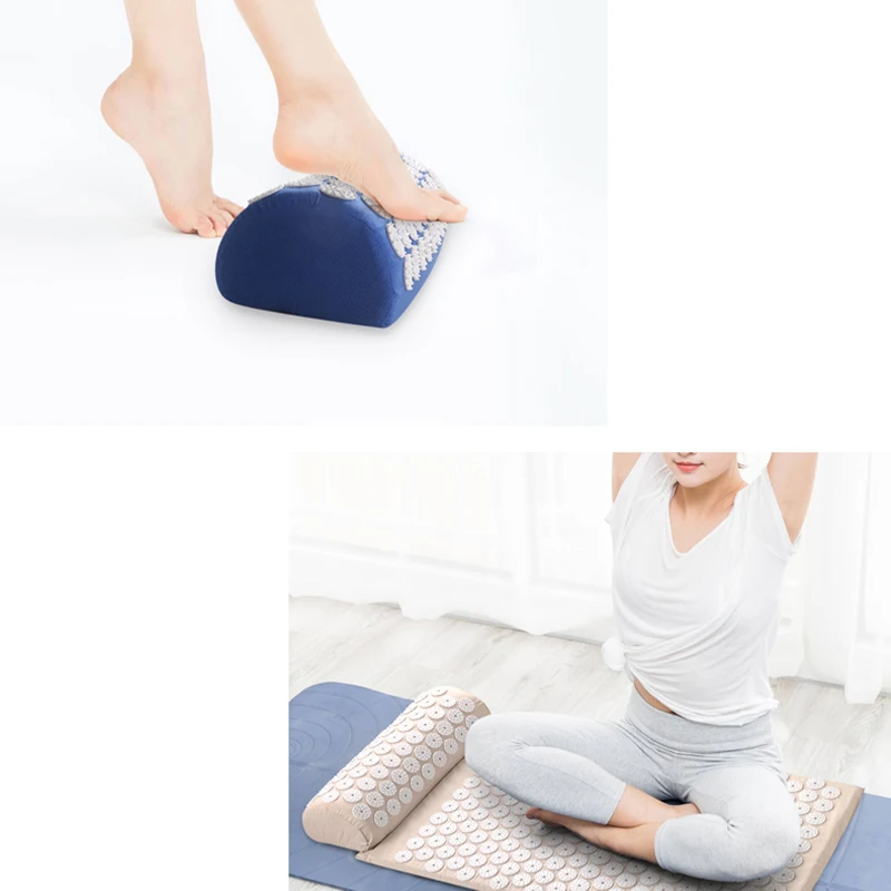 Yoga Massage Pads with Large Touchpoints for Better Neck Back and Foot Massage Household Massage Pillows in Purple Color - Image 6