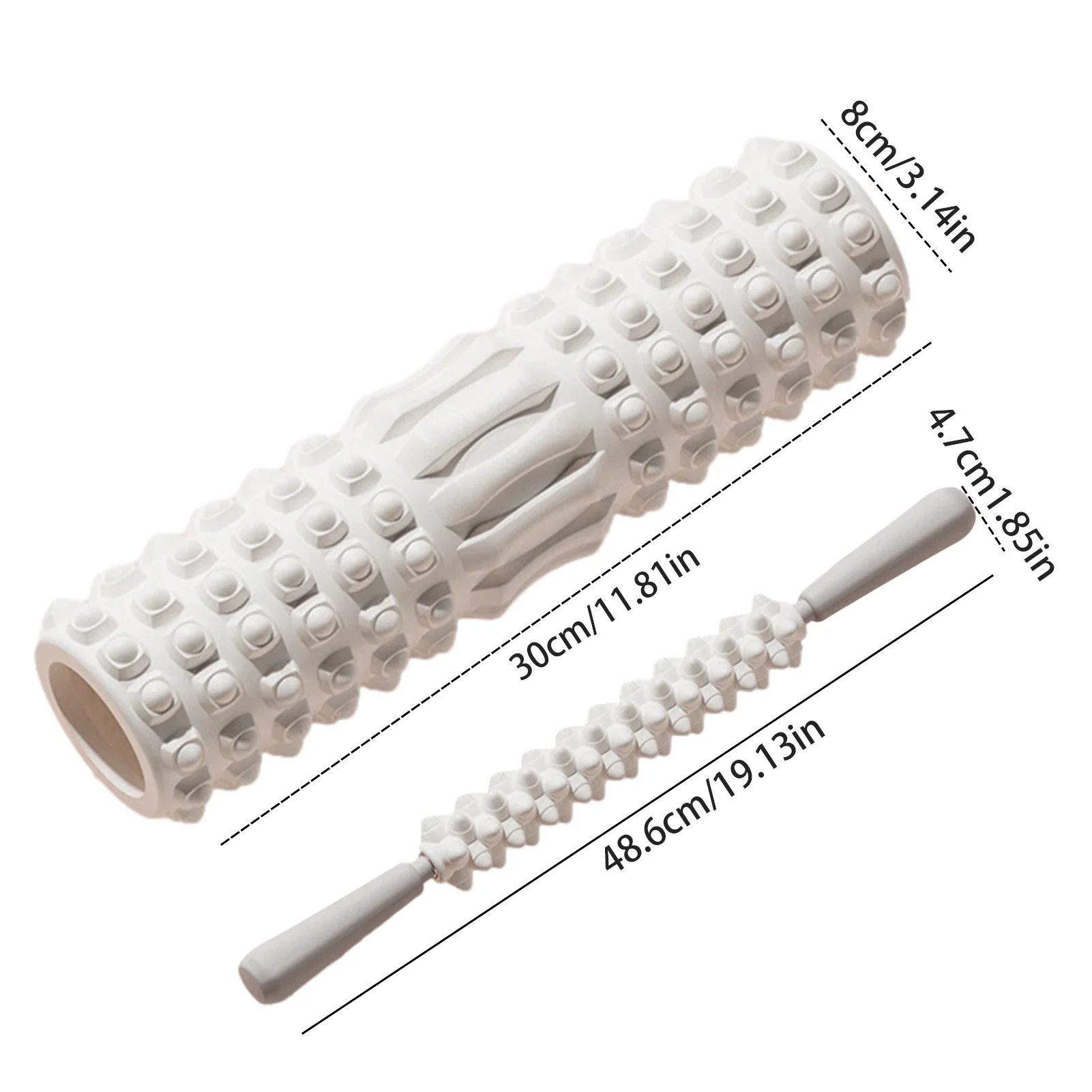 Foam Muscle Massage Rollers Density Back Foam Roller Back Pain Relief Muscle Legs Arms Recovery Yoga Fitness Training Roller - Image 6