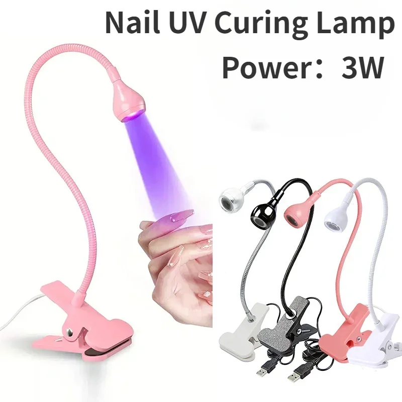 Nail Dryer Light UV Nail lamp 395nm Wavelength Clip-on Desk Mini USB For Gel Nails ongle Manicure Salon Tools - Image 3
