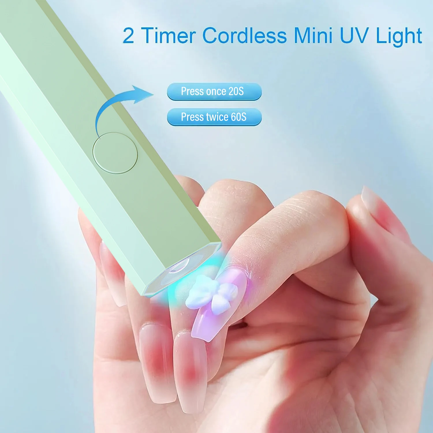 YIKOOLIN Handheld UV LED Light for Nails USB Mini Nail Dryer Nail Light for Curing All Nail Gel UV LED Nail Lamp Home Travel Use - Image 2
