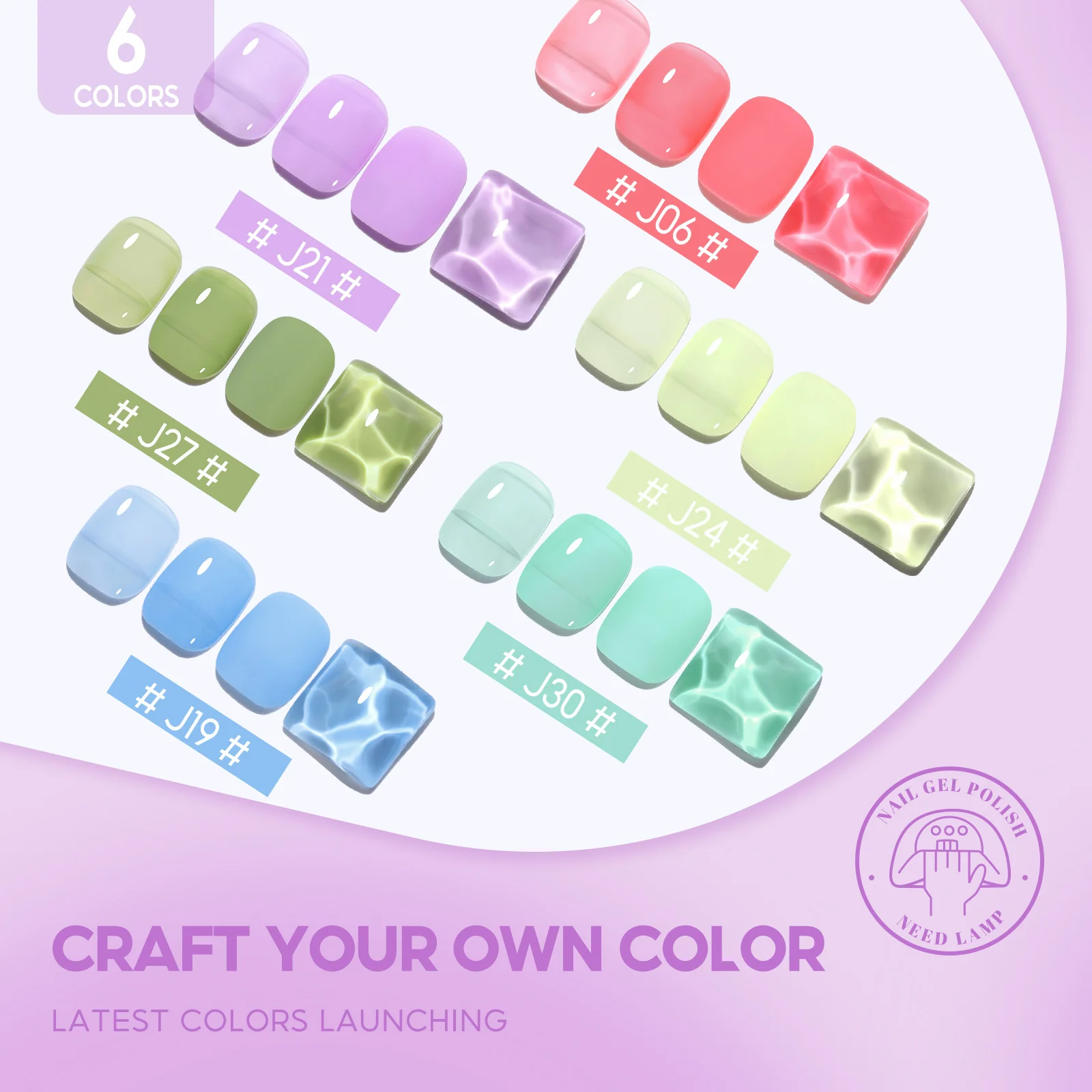 Coscelia Jelly Gel Polish Set 7ml Nail Gel Polish Crystal Translucent Clear Pink Nail Art Semi Permanent Soak Off UV LED Varnish - Image 5