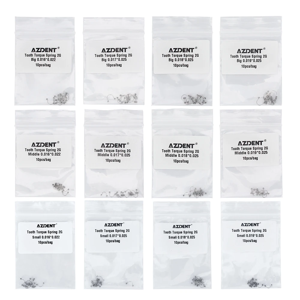 AZDENT Dental Orthodontic Anterior Teeth Torque Springs Rectangular Stainless Steel Spring For Dental Arch Wire 10Pcs/Pack - Image 6