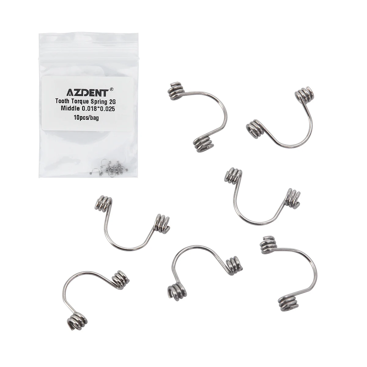 AZDENT Dental Orthodontic Anterior Teeth Torque Springs Rectangular Stainless Steel Spring For Dental Arch Wire 10Pcs/Pack - Image 4