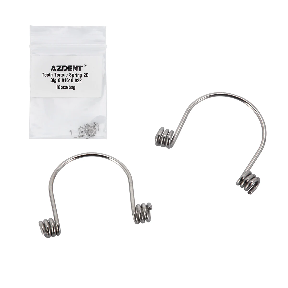 AZDENT Dental Orthodontic Anterior Teeth Torque Springs Rectangular Stainless Steel Spring For Dental Arch Wire 10Pcs/Pack - Image 2
