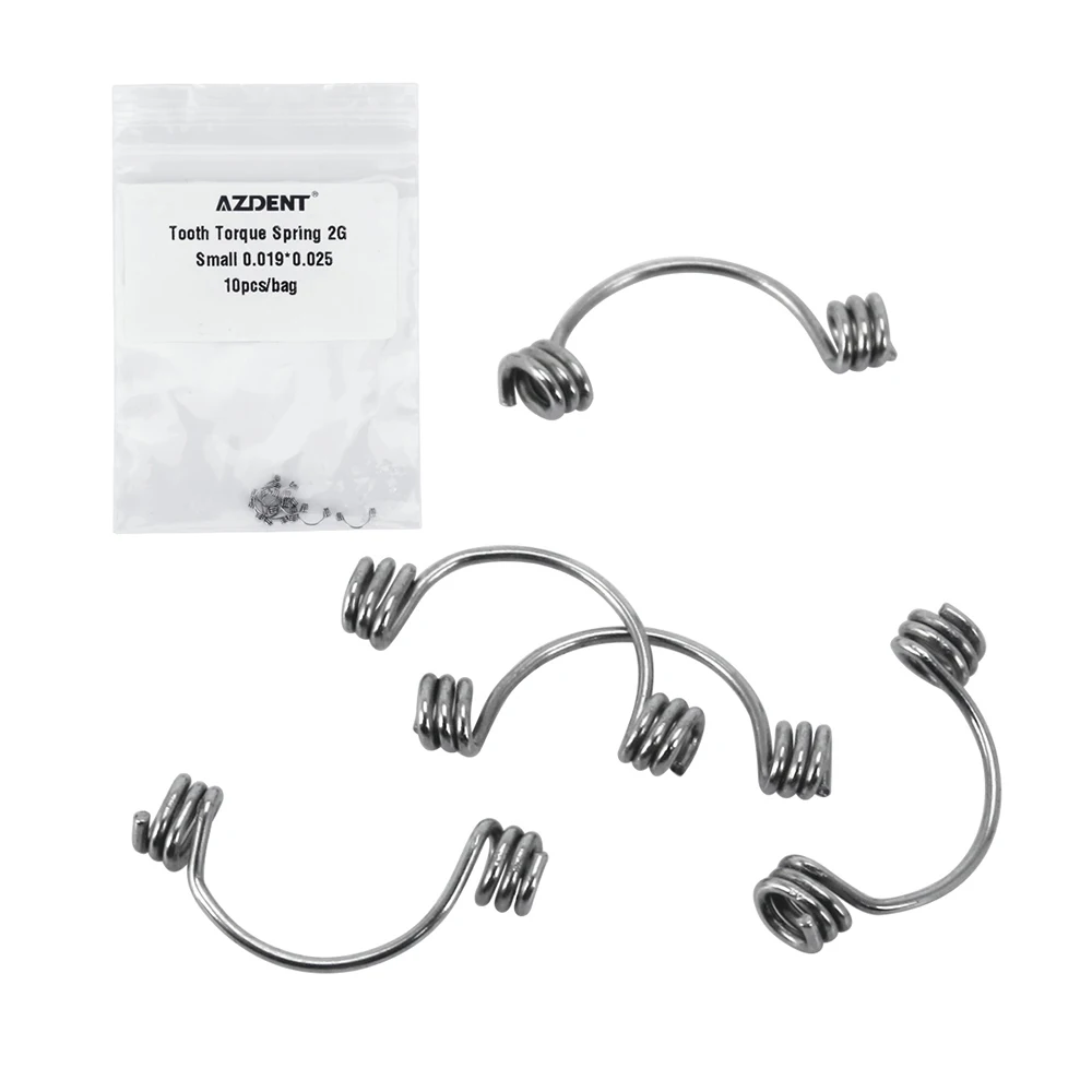 AZDENT Dental Orthodontic Anterior Teeth Torque Springs Rectangular Stainless Steel Spring For Dental Arch Wire 10Pcs/Pack - Image 5