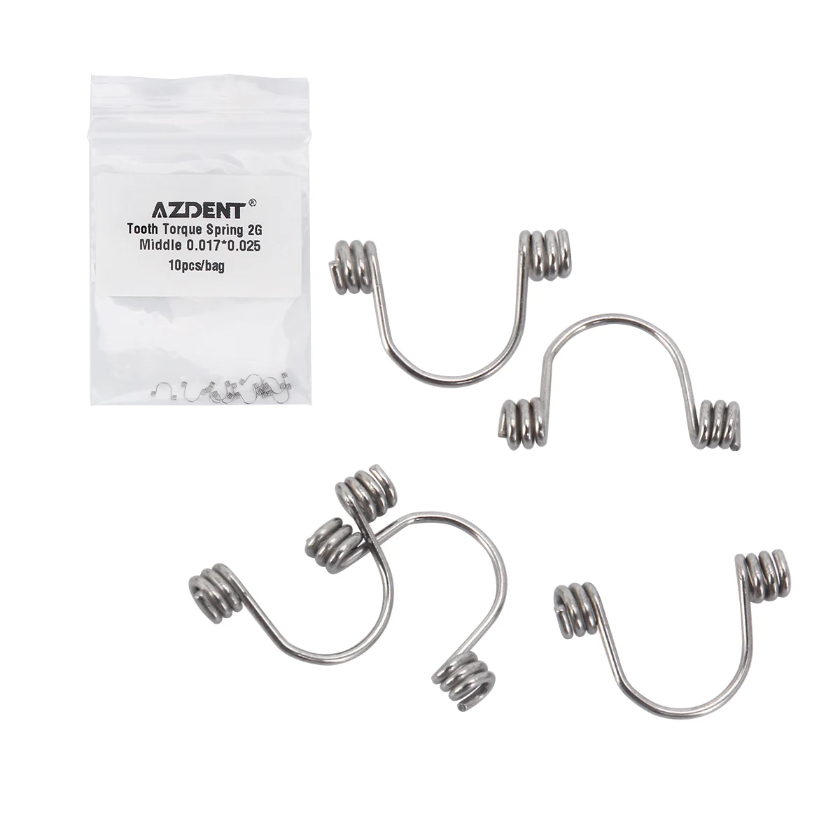 AZDENT Dental Orthodontic Anterior Teeth Torque Springs Rectangular Stainless Steel Spring For Dental Arch Wire 10Pcs/Pack - Image 3