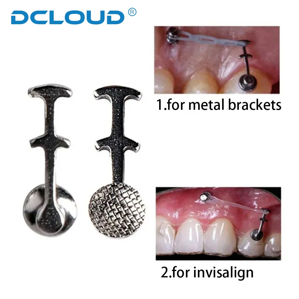Dental Orthodontic Lingual Button Crimpable Hooks Metal Bondable Direct Eyelets Traction Hook Dentistry Accessories Materials - Image 4