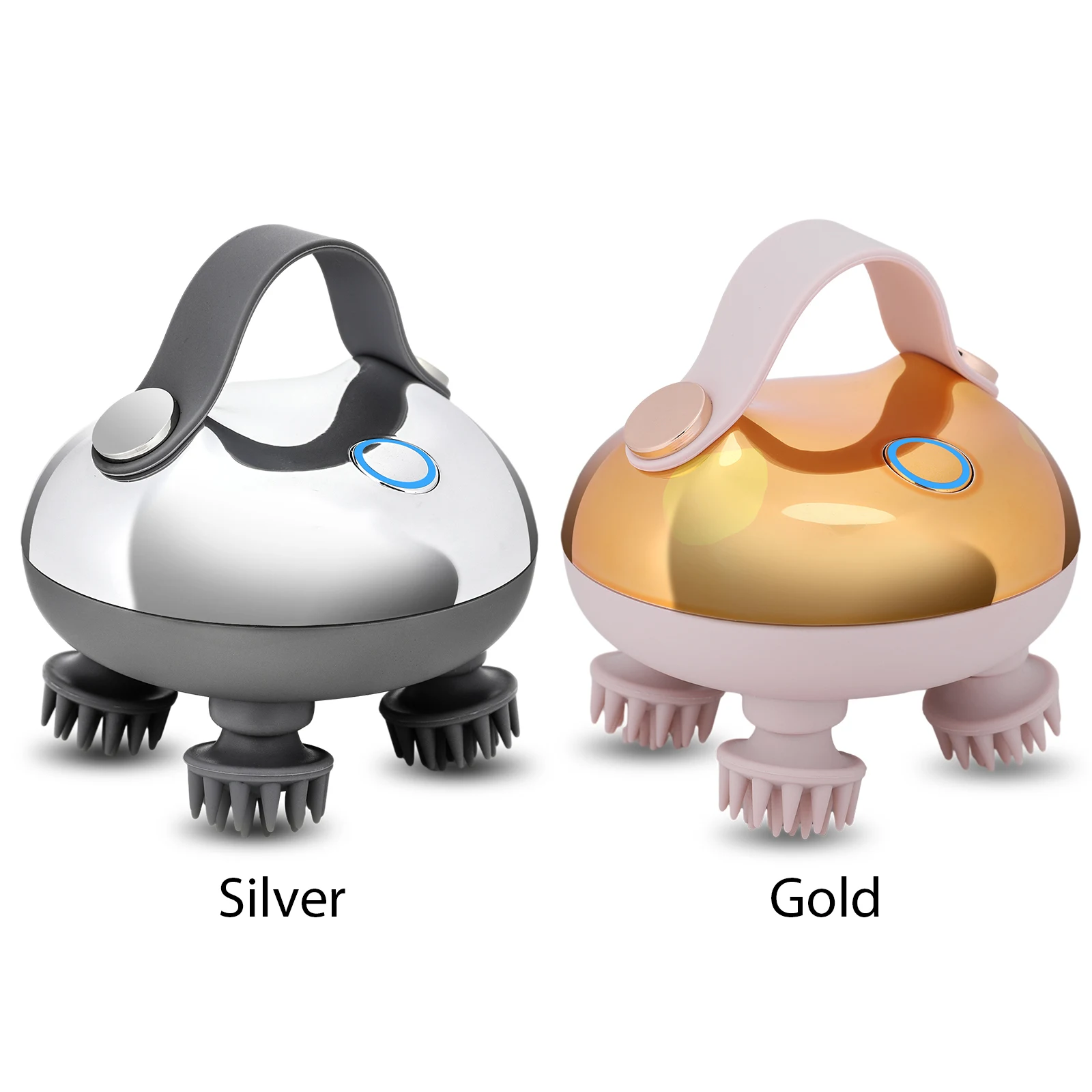 Electric Scalp Massager with 8 Silicone Massage Heads Scalp Kneading Vibrating Device 3 Modes for Hair Growth Stress Relax - Image 2