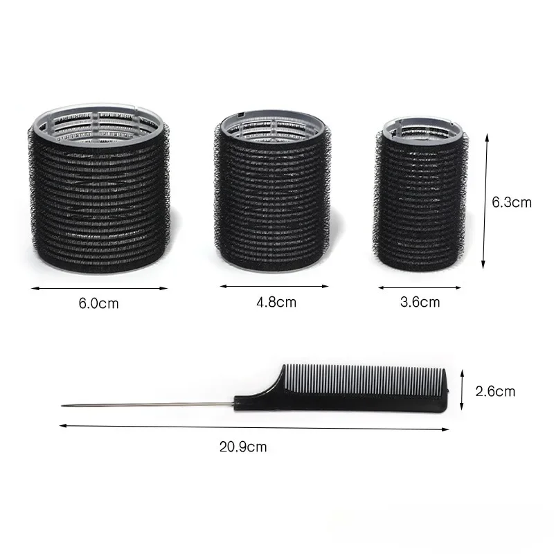 19-35pcs/Set Hair Roller Sets 18pcs Plastic Self Grip Heatless Hair Curlers 3 Sizes Hair Rollers Clips DIY Hairdressing Tools - Image 5