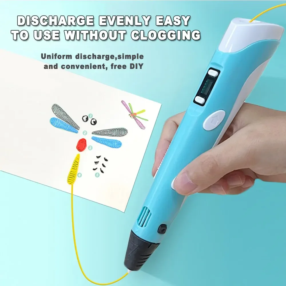 USB 3D Printing Pen Drawing 9M PLA Children's 3D Graffiti Drawing Pen Toy Smart Gift DIY Art Tool Birthday Christmas Gift - Image 4