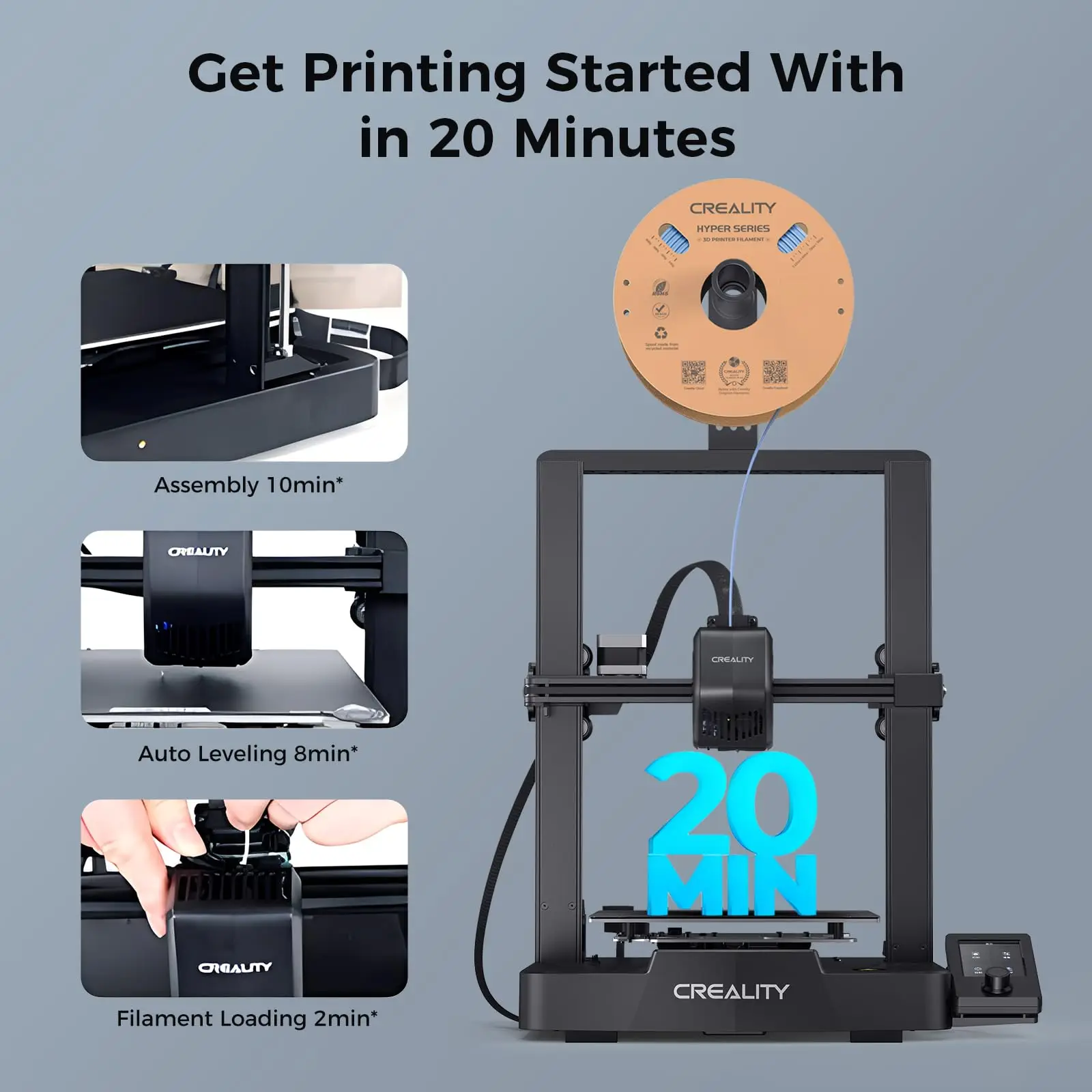 CREALITY Ender-3 V3 SE 3D Printer Sprite Direct Extrusion IU Display Auto Leveling Dual Z-axis 3D Printer Creality Ender-3 V3 SE - Image 4
