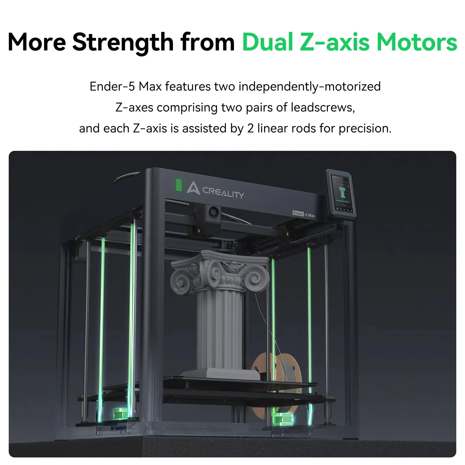 Creality Ender 5 Max 3D Printer 700mm/s Max Printing Speed Large Build Volume 40 *40 *40 Auto Leveling Linear Rail Dual Z Axis - Image 3