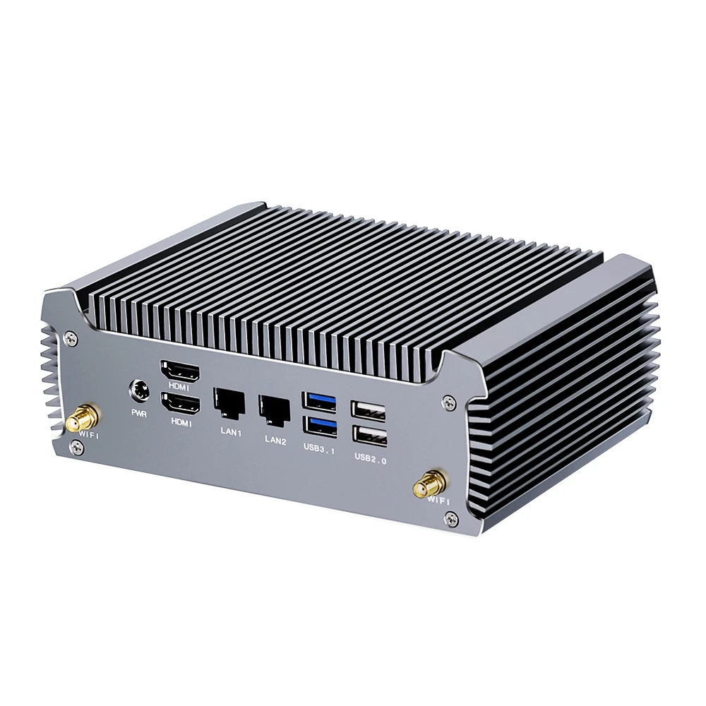 Topton FU02 Fanless Mini PC AMD Ryzen 7 7730U 8 Core 16 Threads Barebone PC 2 LANs Desktop Gaming Computer Windows 11 2x4K WiFi6 - Image 3