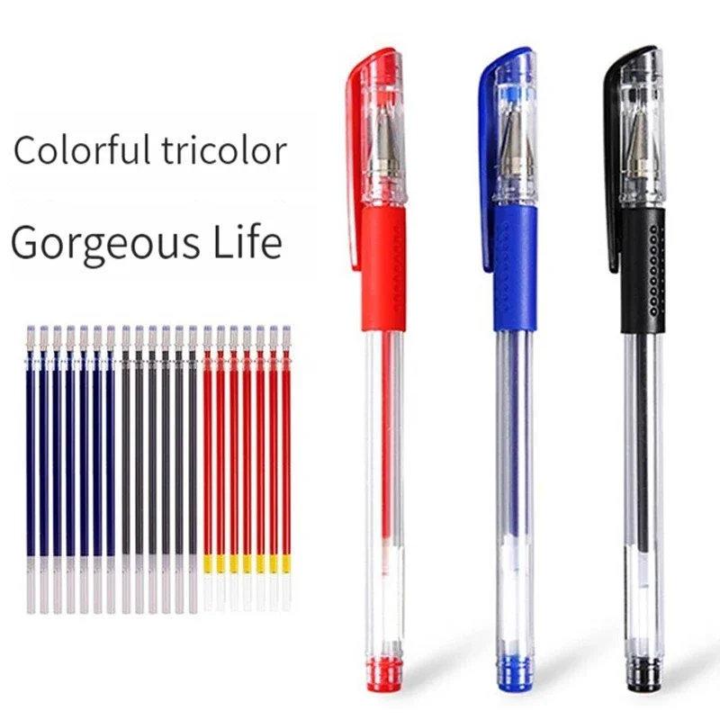 7/35 PCS Gel Pen Set School Supplies Black Blue Red Ink Color Ballpoint Pen Kawaii Pen Writing Tool School Office Stationery - Image 3