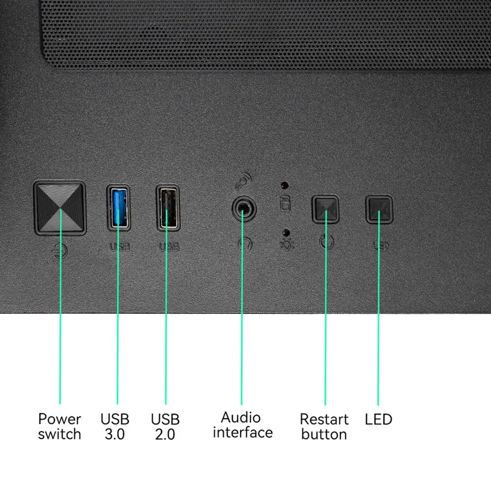 YEAH MAGIC Gaming Desktop AMD Ryzen 5 5600GT 3.9GHz 16GB(8G*2) DDR4 3200 1T NVME SSD ARGB 7 Fans Win 11 Home Gamer Desktop Compu - Image 4