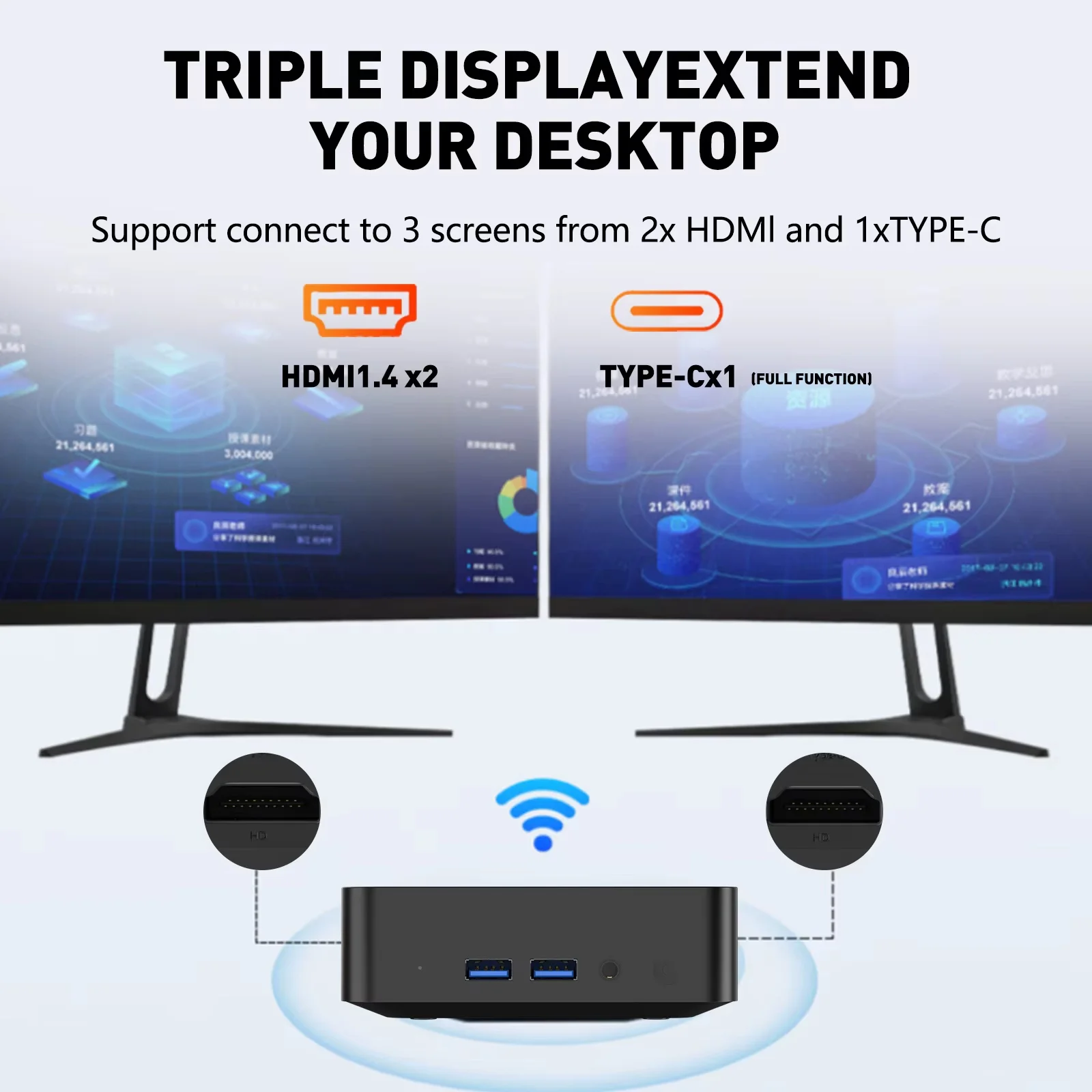 2025 Portable i9 Mini PC Computer Windows 11 Intel Core i9 8950HK 16GB 1TB Gaming Computer Dual-Band WiFi 6-Core Mini Desktop PC - Image 3