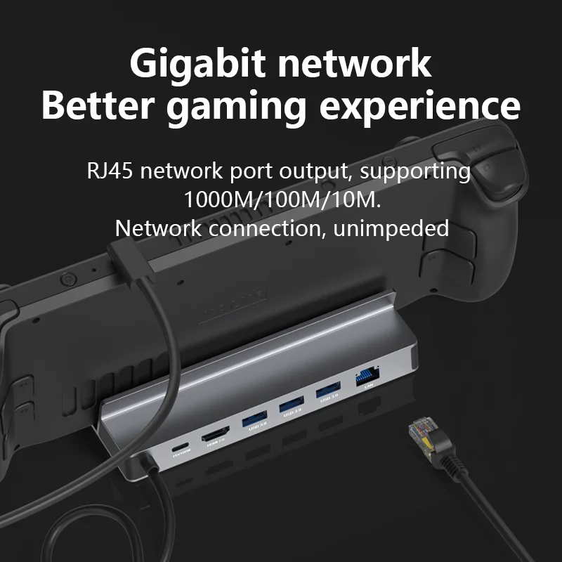 Blueendless USB C Docking Station for Steam Deck & ROG Game Docking 4K@60Hz DP HDMI-compatible Gigabit Ethernet Type C Hub - Image 3