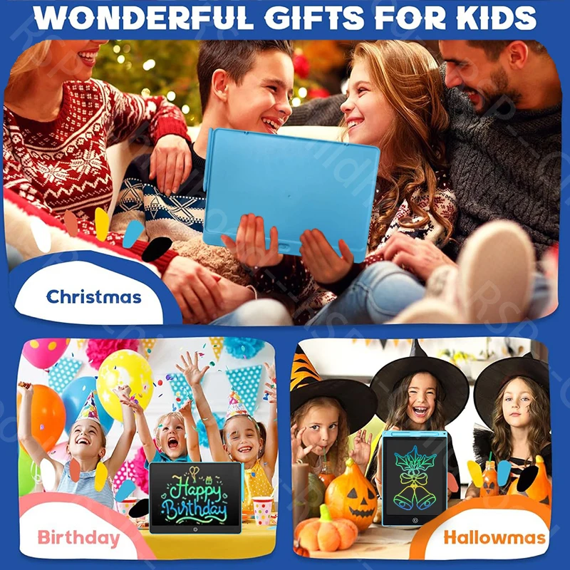 16/12/10/8.5-Inch LCD Graphic Tablet,Drawing Tablet,Electronic Writing Board,3-12Years Kids Birthday Gifts/Christmas/Travel Toys - Image 5