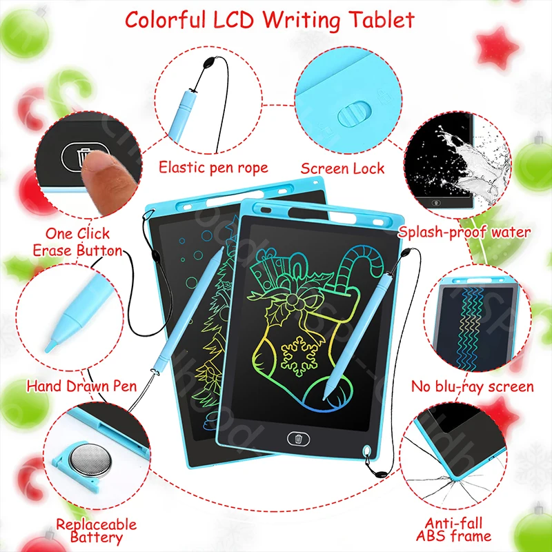 16/12/10/8.5-Inch LCD Graphic Tablet,Drawing Tablet,Electronic Writing Board,3-12Years Kids Birthday Gifts/Christmas/Travel Toys - Image 4