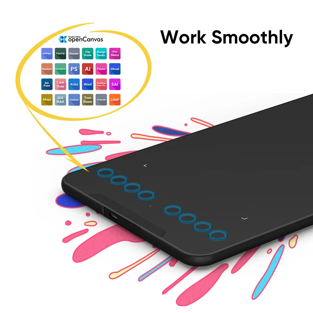 Drawing Tablet XPPen Pen Tablet Deco Mini7V2 with Tilt Function 8 Keys 16384 Levels Graphics Tablet for Android Mac Windows - Image 5