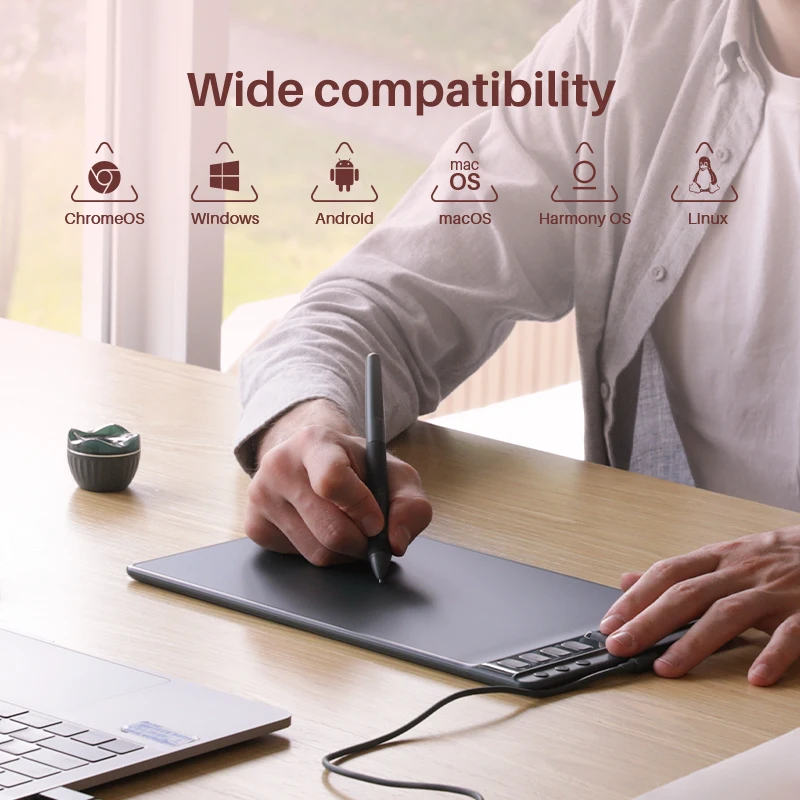 Huion Inspiroy 2 S H641P Graphics Tablets 6.3x3.9 Inch Digital Drawing Pen Tablet 6 Express Keys Support Android Mac Windows - Image 2