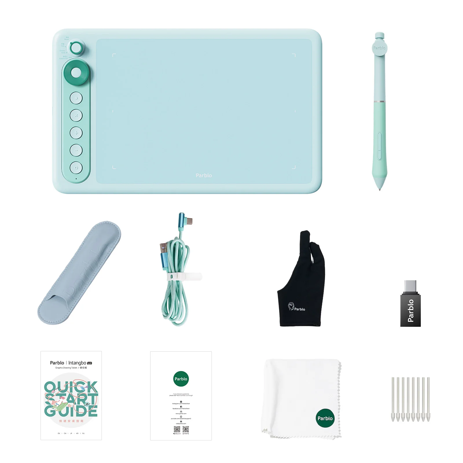 Parblo Intangbo X7 Drawing Tablet 7.2x4.5 inch Graphics Tablets,Digital Drawing Tablet with 6 Customized Keys for Digital Art - Image 6