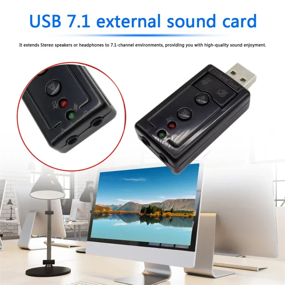 VIRTUAL 7.1 External USB Sound Card USB to Jack 3.5mm Headphone Audio Adapter Micphone Sound Card For Mac Android Linux - Image 6