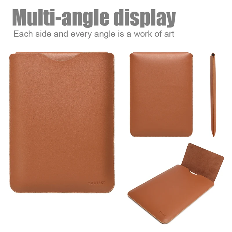 Laptop Sleeve Case Pouch for ( MacBook Mac Book iPad ) Air M1 M2 13 3 14 2 15 6 16 Pro 12 9 11 Inch Cover Bag Set Vegan Leather - Image 5