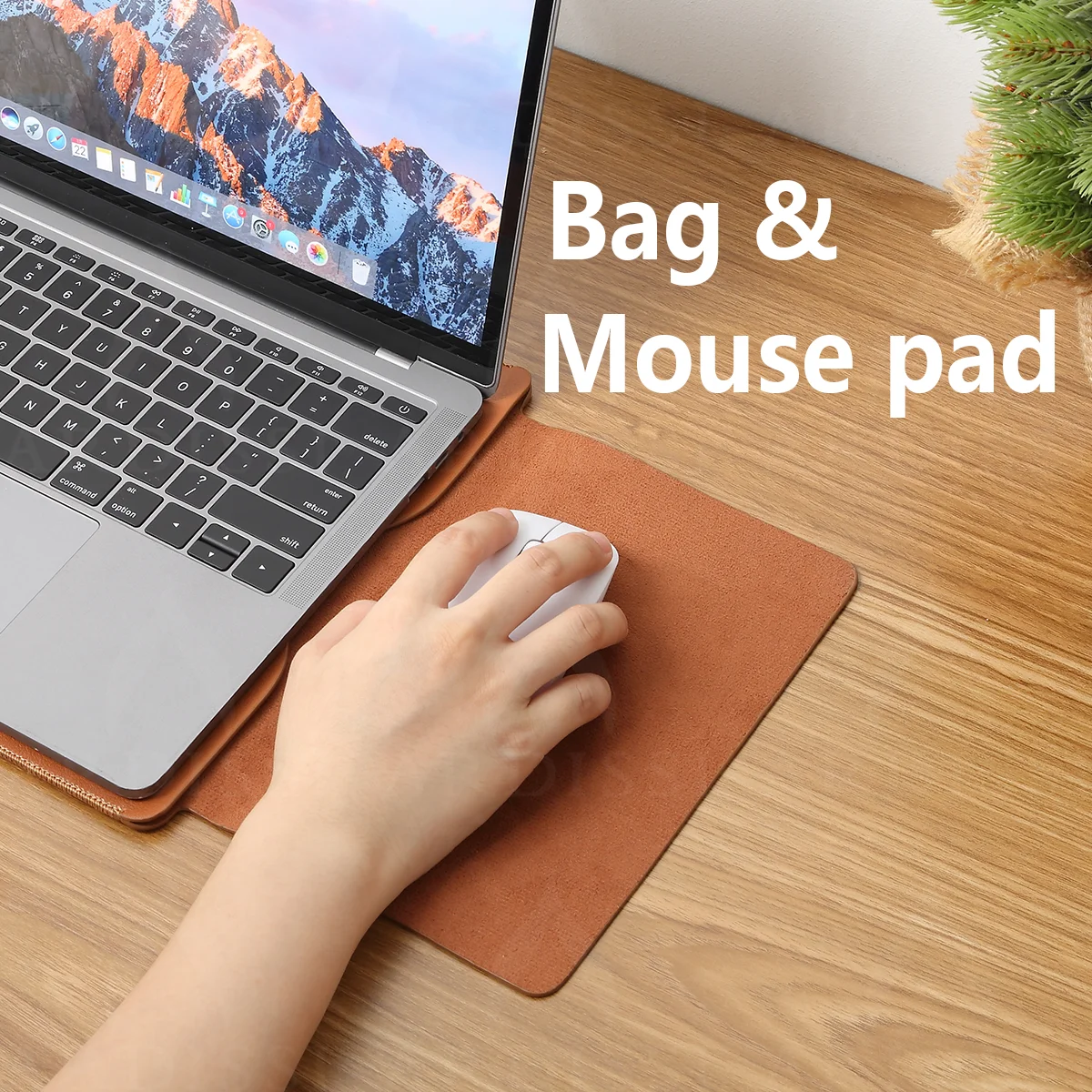 Laptop Sleeve Case Pouch for ( MacBook Mac Book iPad ) Air M1 M2 13 3 14 2 15 6 16 Pro 12 9 11 Inch Cover Bag Set Vegan Leather - Image 3