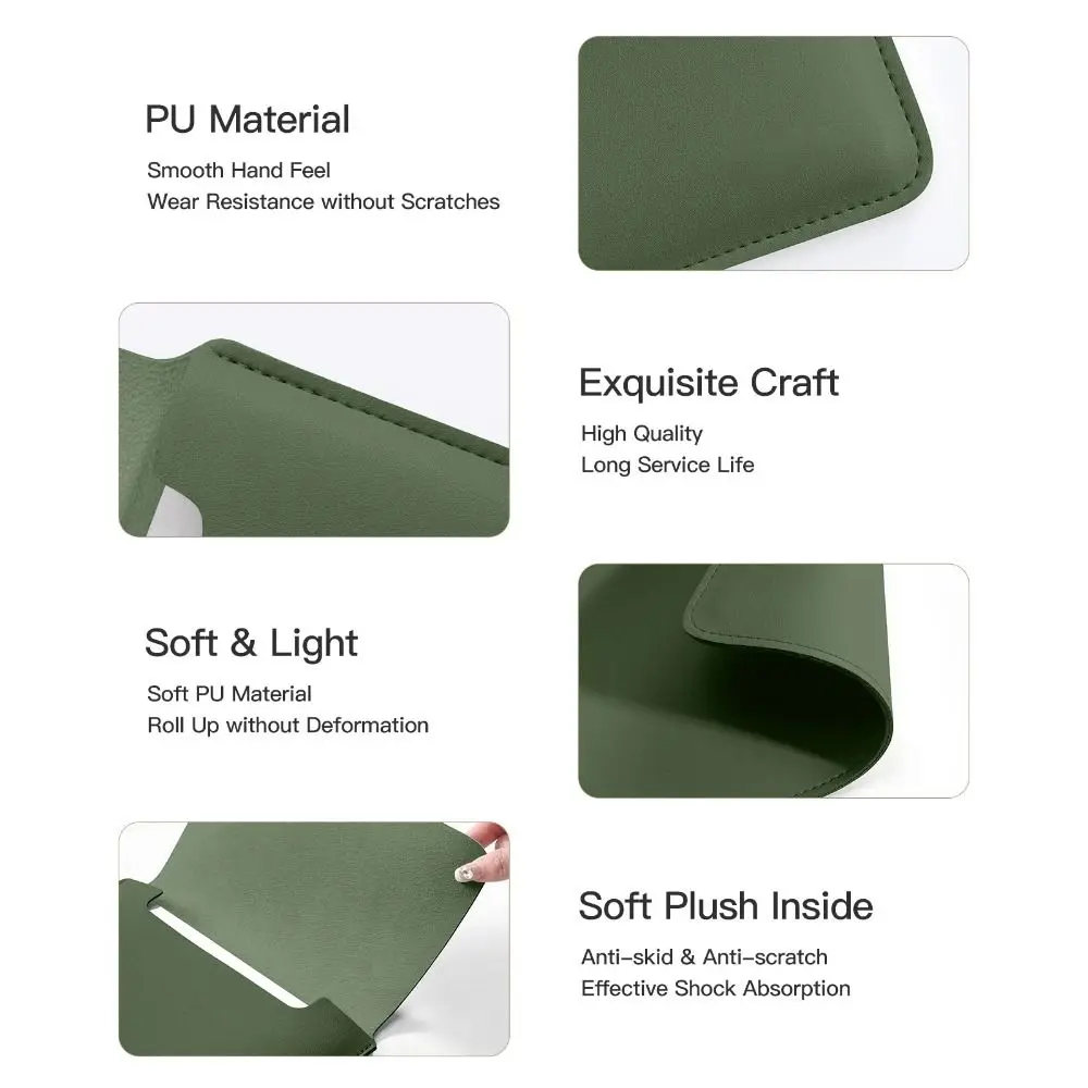 11 13 14 15 inch Laptop Sleeve Case Shockproof Ultra Thin PU Leather Ultrabook Cover Notebook Bag Protective Pouch - Image 5