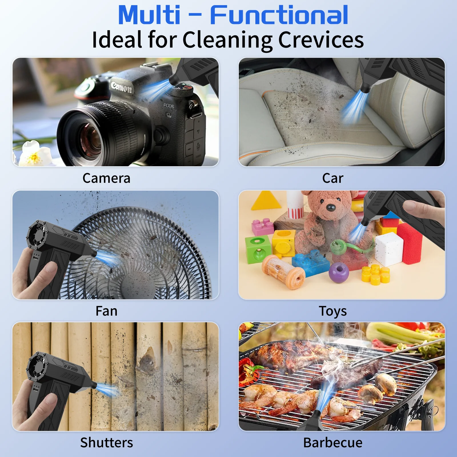 Electric Air Duster Blower 130000 RPM for PC, Laptop, Console, Keyboard Cleaner, Eco-Friendly Alternative to Spray Air Cans - Image 2