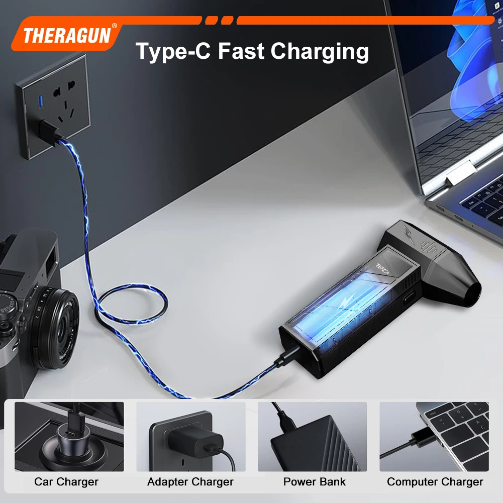 Updated X3Ultra Turbo Jet Fan,Mini Handheld 180000RPM Powerful Compressed air Duster for Car Dryer/PC/Home Cleaning-THERAGUN - Image 6
