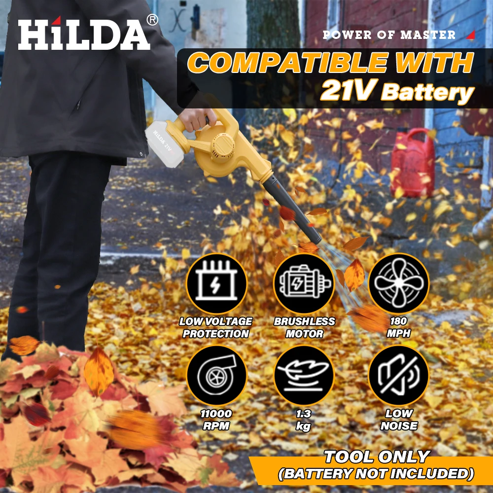 HILDA 1000W Air Blower Computer Cleaner Portable Electric Air Compressor Dust Collector Home Improvement and Tools Appliances - Image 5