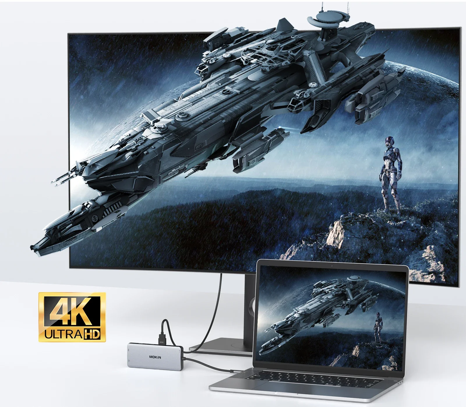 MOKiN USB C Hub Docking Station Multiport with HDMI 4K,DP,100W PD,SD/TF,RJ45 for MacBook Air/Pro,iPad M1/M2,Thunderbolt Laptop - Image 6