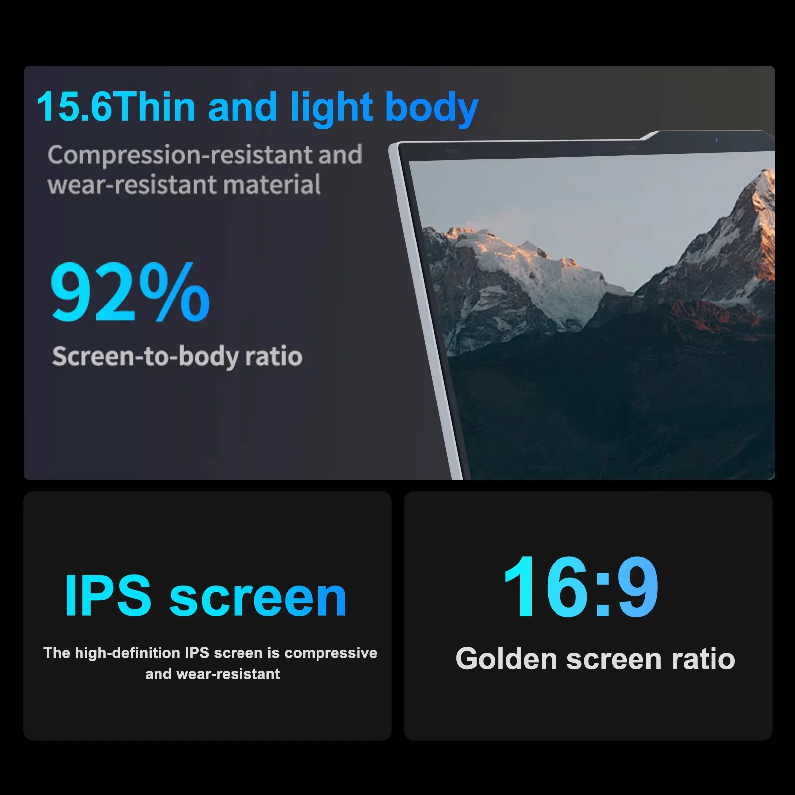 15.6" Ultra Slim Intel Core i7 6500U Laptop Computer Windows 11 16GB DDR4 1TB SSD Notebook PC Fingerprint Unlock Gaming Laptops - Image 4