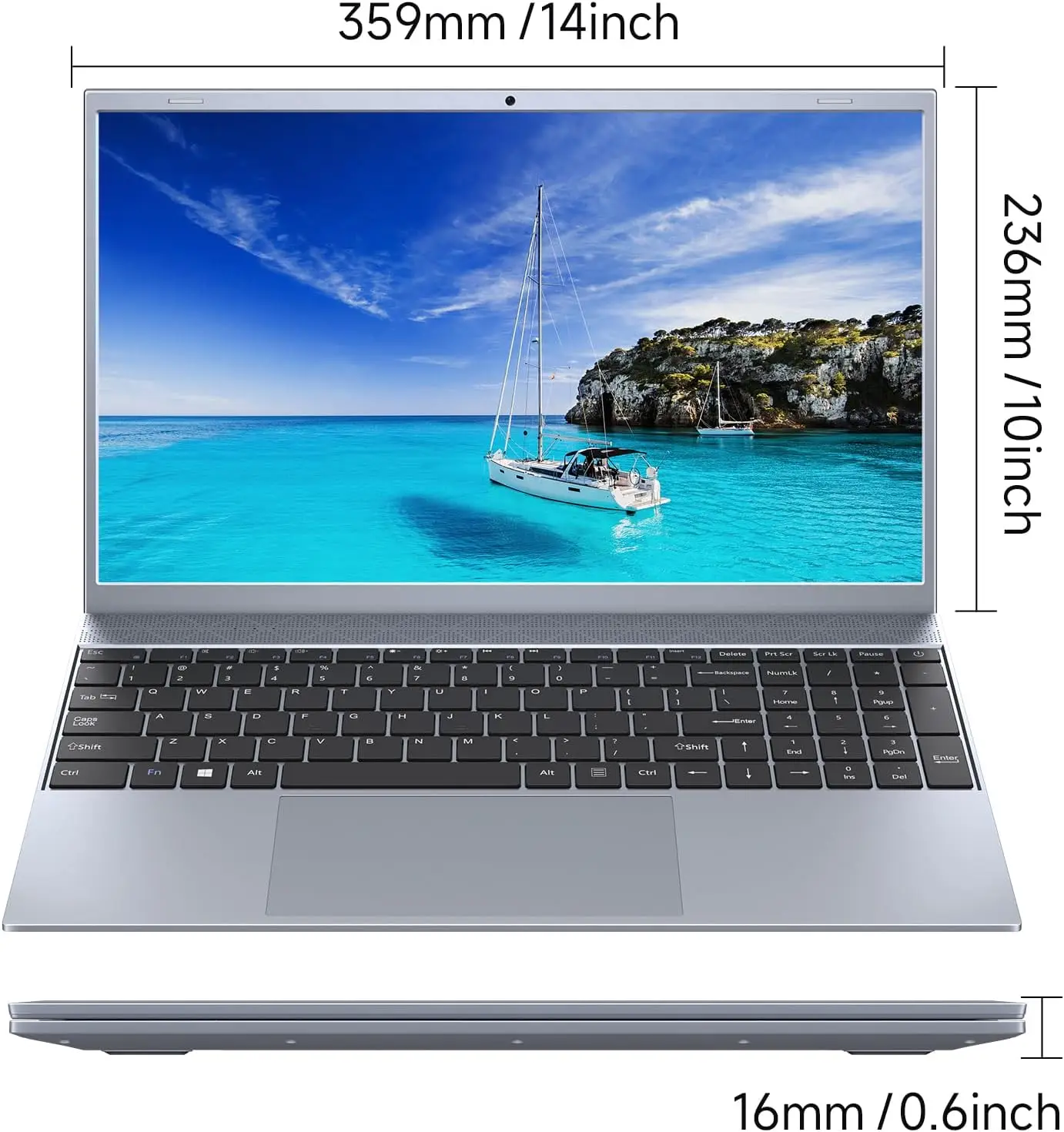 15.6 Inch Laptop J3710 8GB RAM 256GB SSD Windows 11 For Students And Business - Image 5