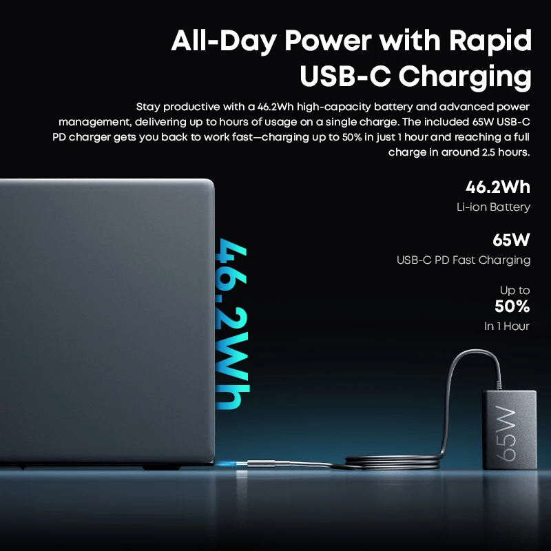 CHUWI CoreBook X Gaming Laptop AMD R5-7430U 6 Cores 14.1 inch FHD IPS Screen 16GB DDR4 RAM 512GB SSD UP to 4.3 Ghz Notebook - Image 5