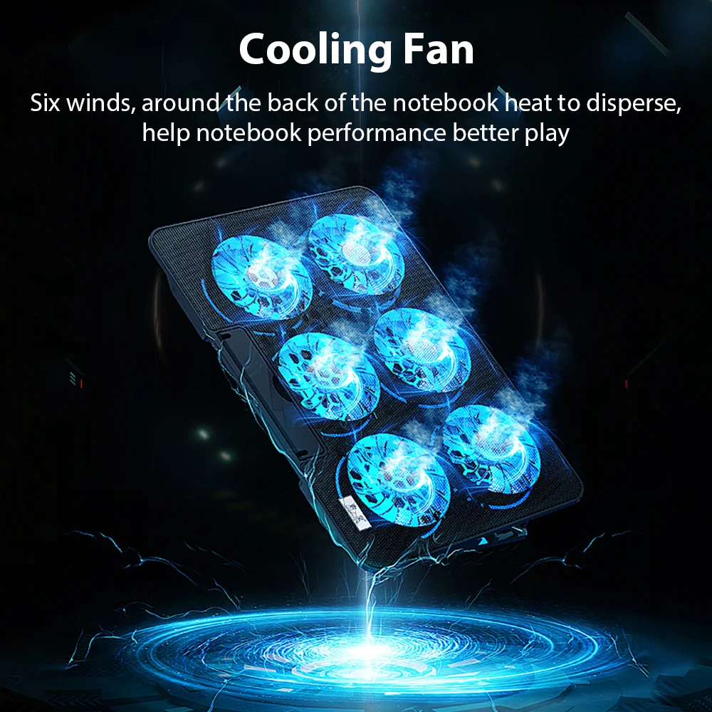 Laptop Stand 2 USB Ports For Notebook Compute PC Tablet Cooler Bracket Holder 18 Inch Cooling Pad Adjustable Macbook Accessories - Image 3