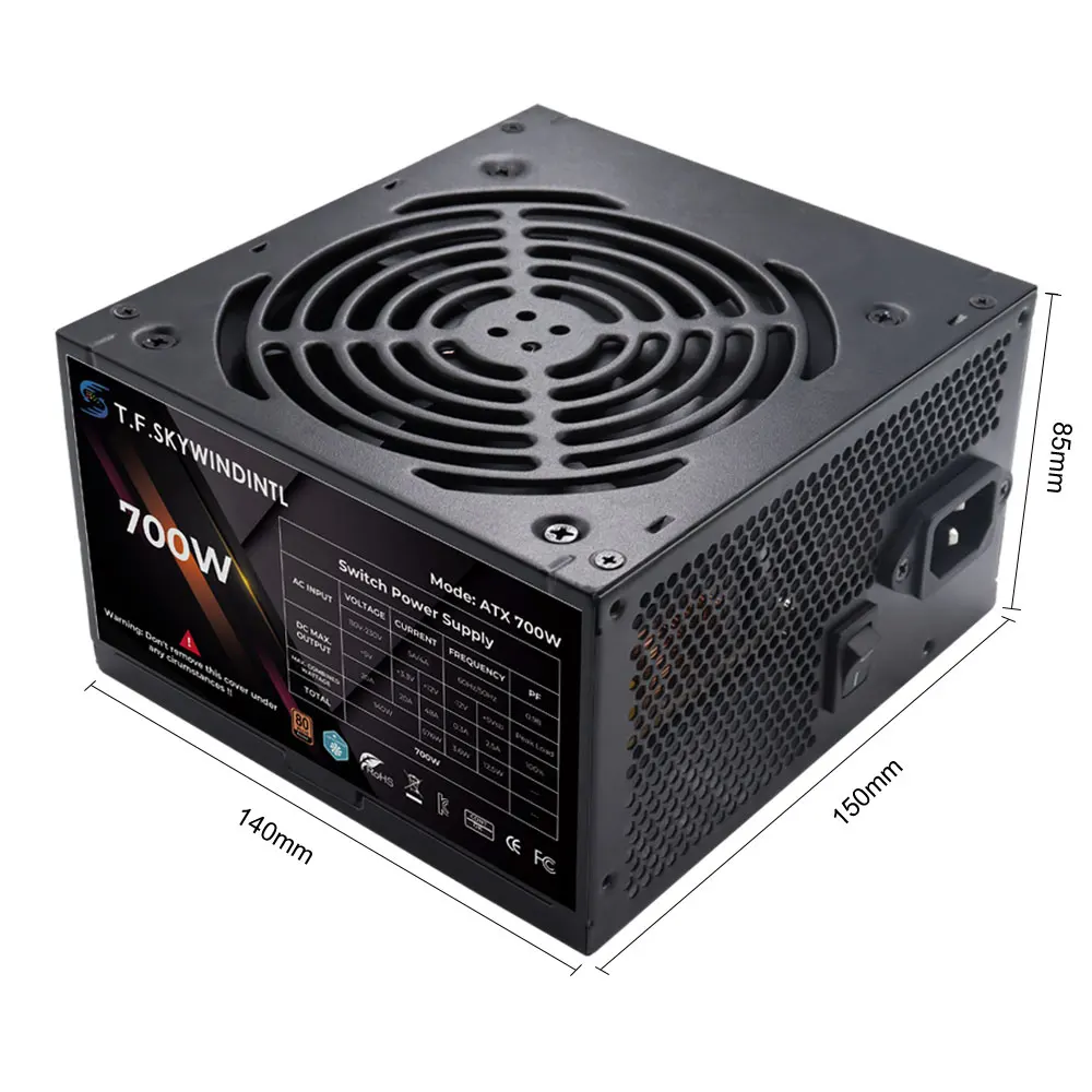 T.F.SKYWINDINTL PC PSU Power Supply 700W Game Gamer RGB 120mm Fan 110V 220V ATX Desktop Computer Power Supply For BTC Pc gamer - Image 5