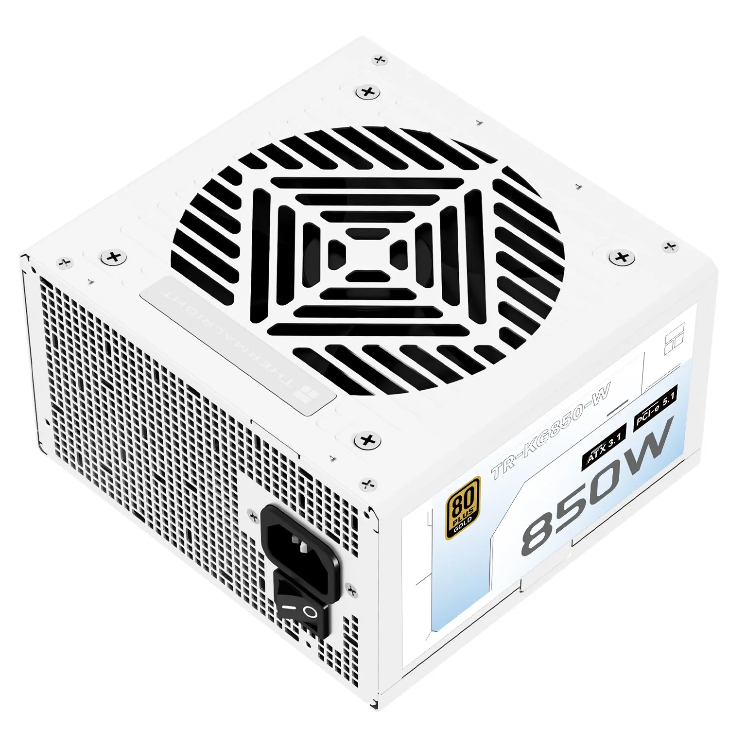 Thermalright TR-KG850 White Gold medal fully modular power supply/support ATX3.1/Voltage 100-240V/850W/750W support PCI-E5.1 - Image 4