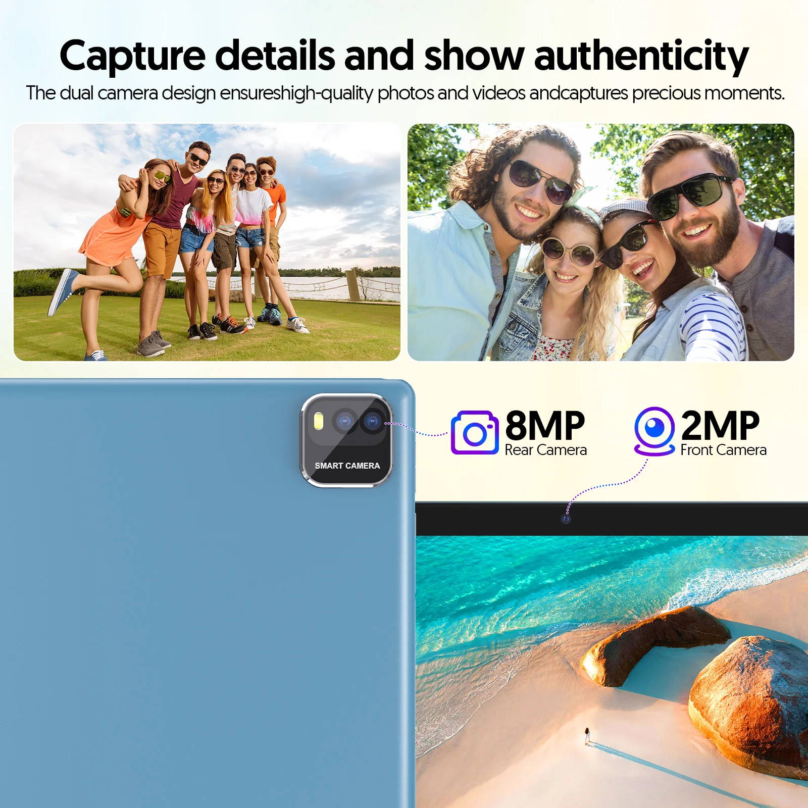 BAKEN Android 14 tablet, 10.1 inches, quad-core processor, 6GB RAM + 64GB ROM, 600GB expansion memory, 6000mAh - Image 5