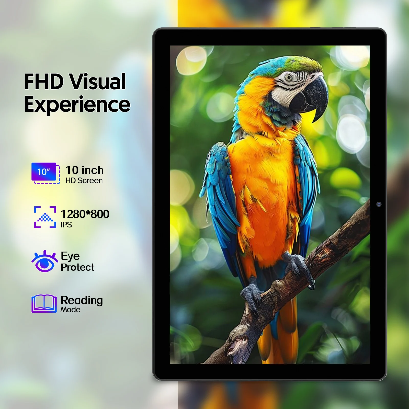 BAKEN Android 14 tablet, 10.1 inches, quad-core processor, 6GB RAM + 64GB ROM, 600GB expansion memory, 6000mAh - Image 4