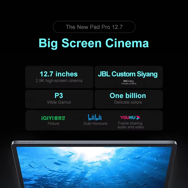 Lenovo XIAOXIN Pad Pro12.7 2025Office study gaming tablet with super interconnection Dimensity 8300 2.9K 144Hz gray - Image 4