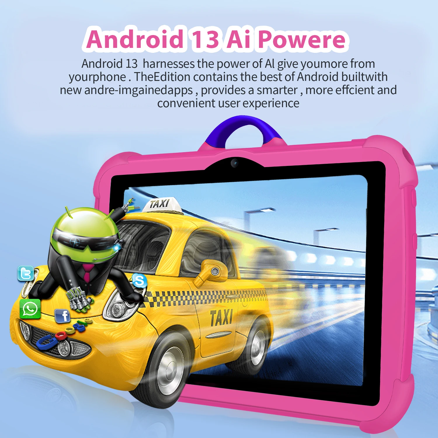 New Cartoon Pattern Kids Tablet 7 Inch Quad Core 4GB RAM 64GB ROM Android Learning Education Games Tablets Children's Gifts - Image 4