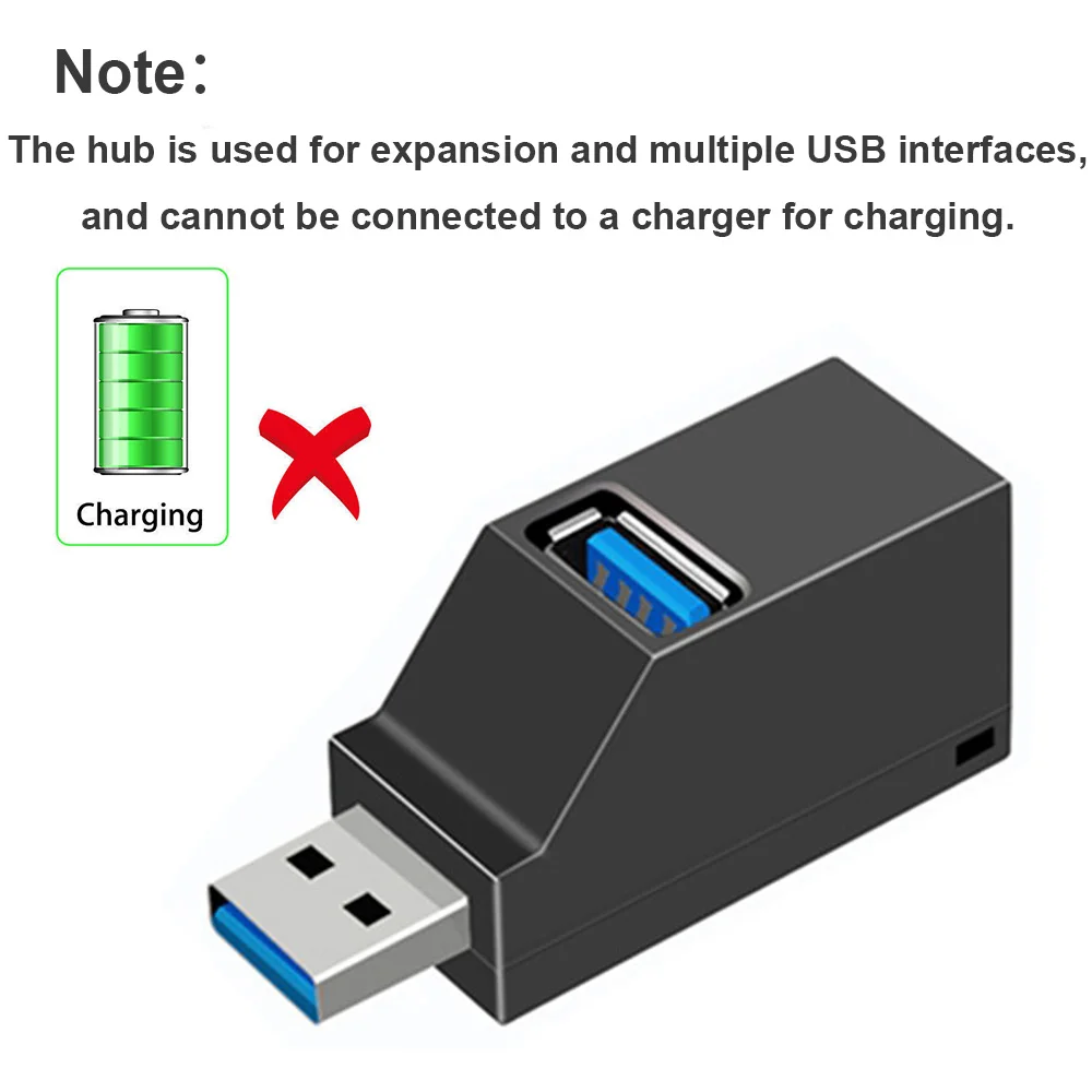 USB 3.0 HUB Adapter Extender Mini Splitter Box 1 to 3 Ports High Speed USB 2.0 For PC Laptop U Disk Card Reader - Image 4