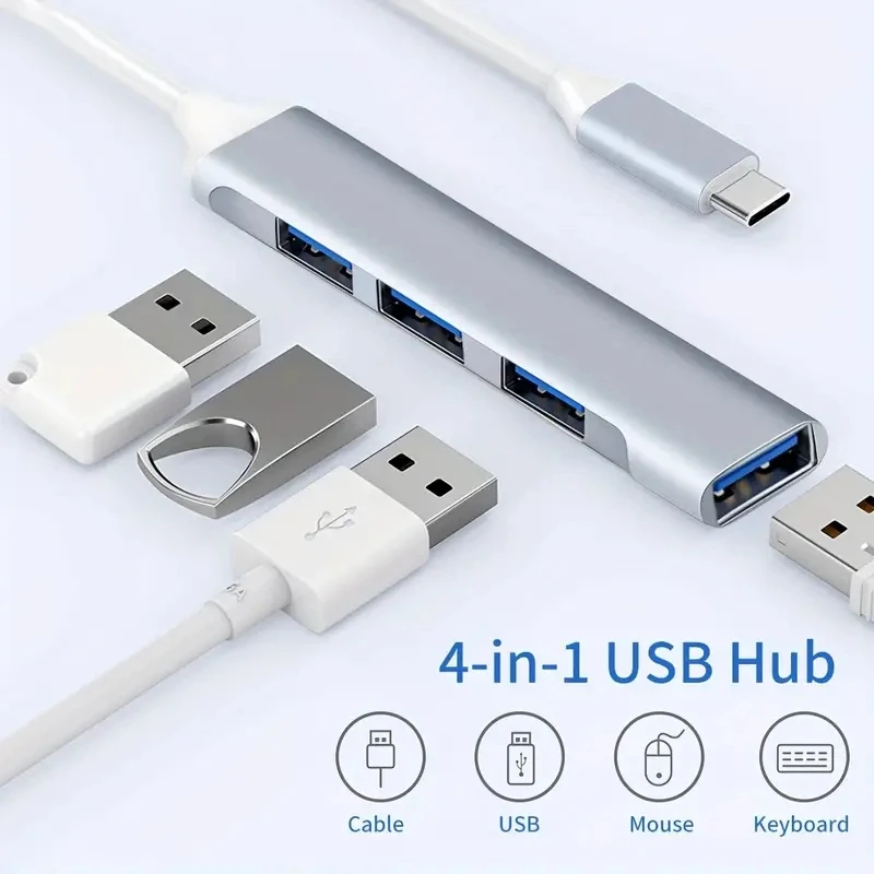467 Mobile Phone Computer One Drag Four Expanders High Speed Transmission USB Dock Multi Function Wire Divider - Image 4