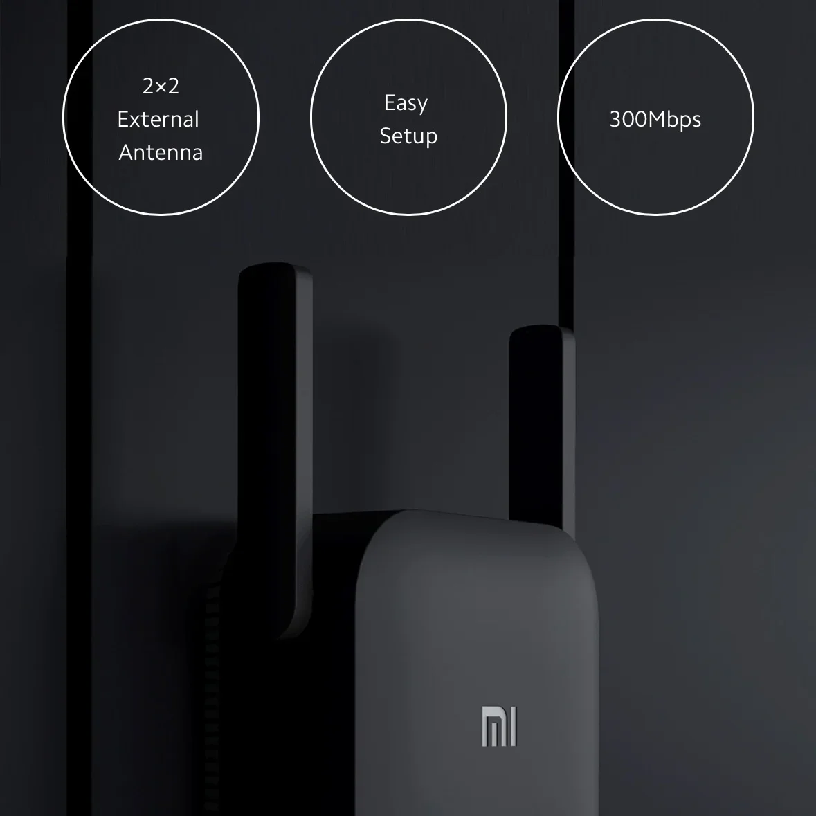 Xiaomi Pro 300Mbps WiFi Extender Booster 2.4G Wireless Repeater, Dual Antenna Network Signal Amplifier for Home Router Coverage - Image 2