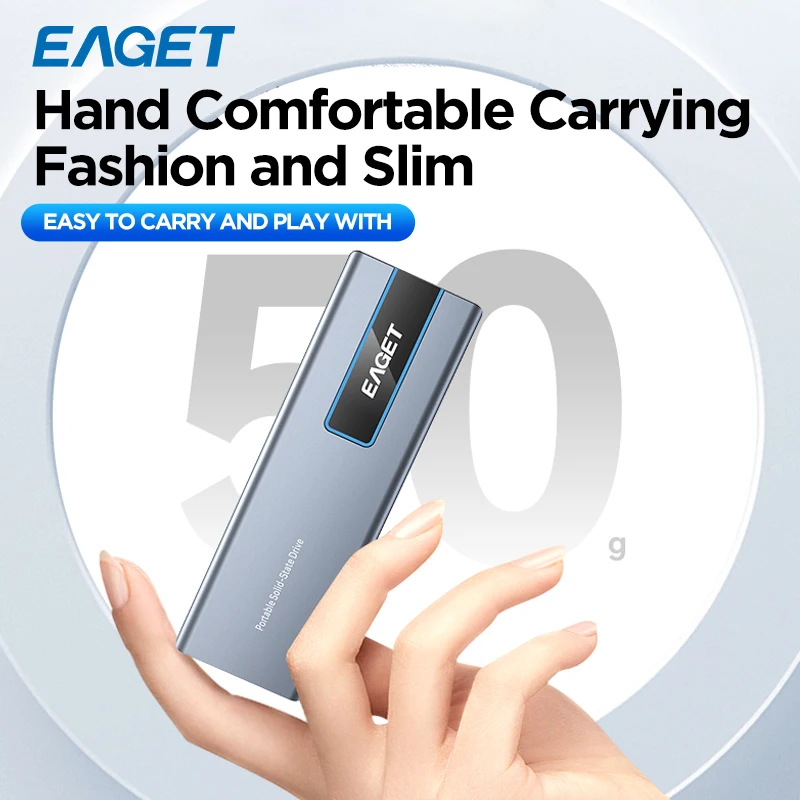 Eaget NVMe External SSD 1TB 2TB Hard Drive 5gbps 10gbps Type C USB 3.2 RGB Portable Hd Solid State Disk for Laptops PC Mac - Image 6